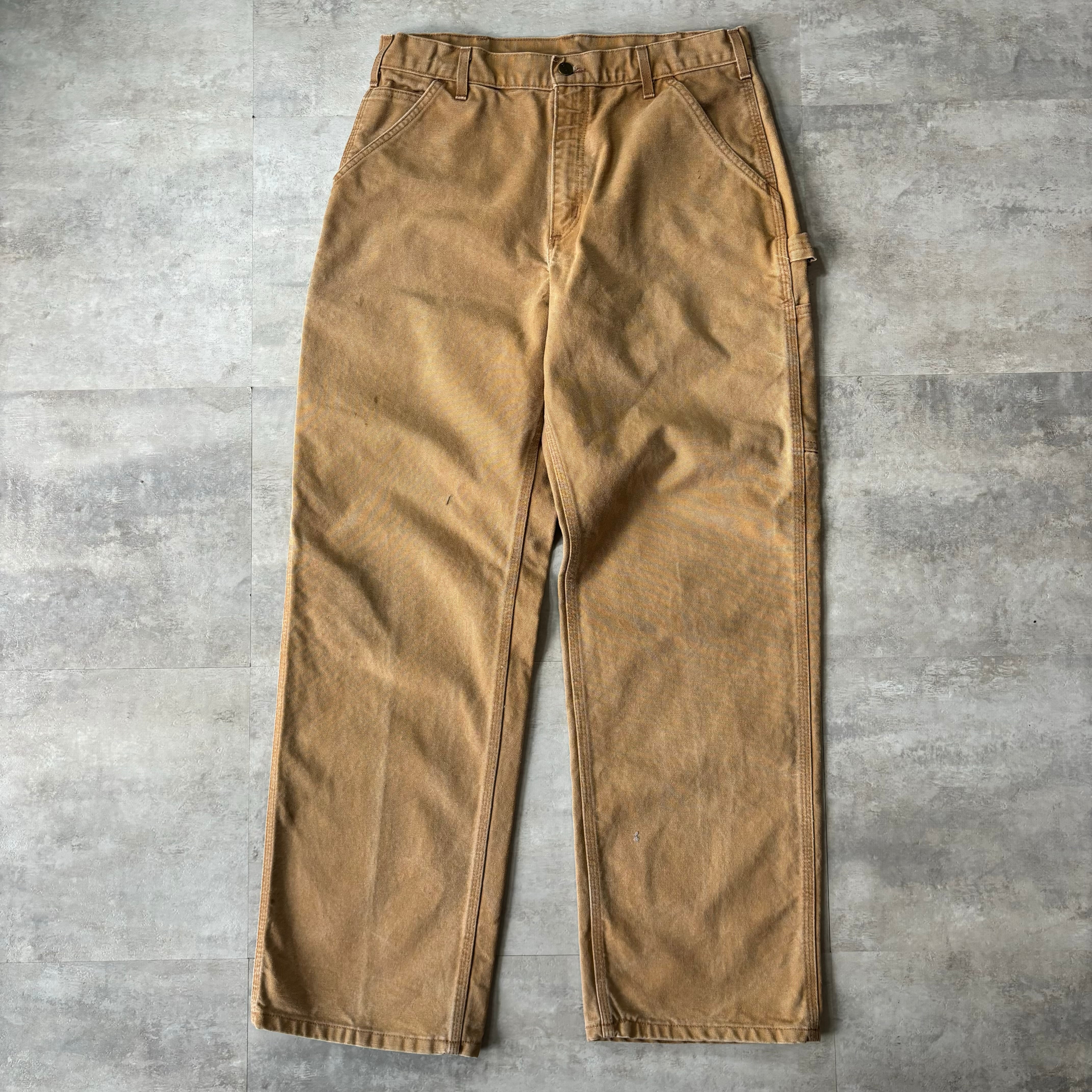 《実寸w31l30》carhartt ダック生地 usa製 ワークパンツ ペインターパンツ no.1260