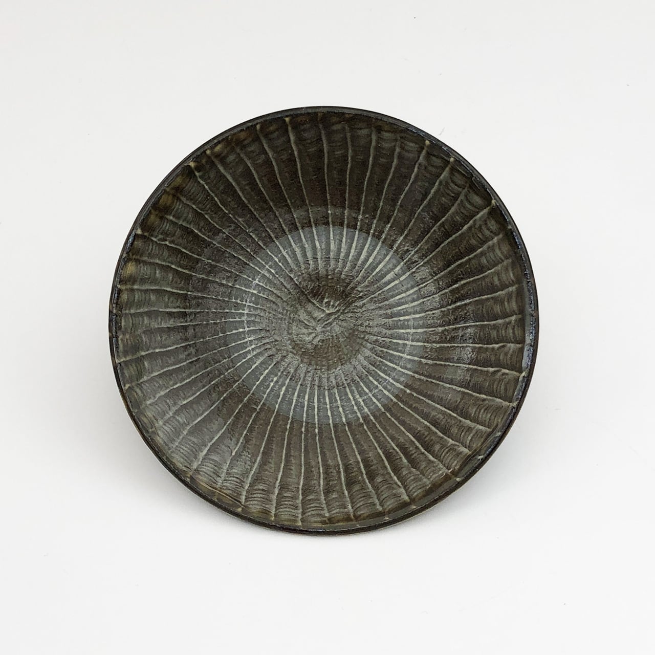 小鹿田焼 小袋窯 4寸皿 打ち刷毛目 直径約12cm 小皿 陶器 和食器 民藝