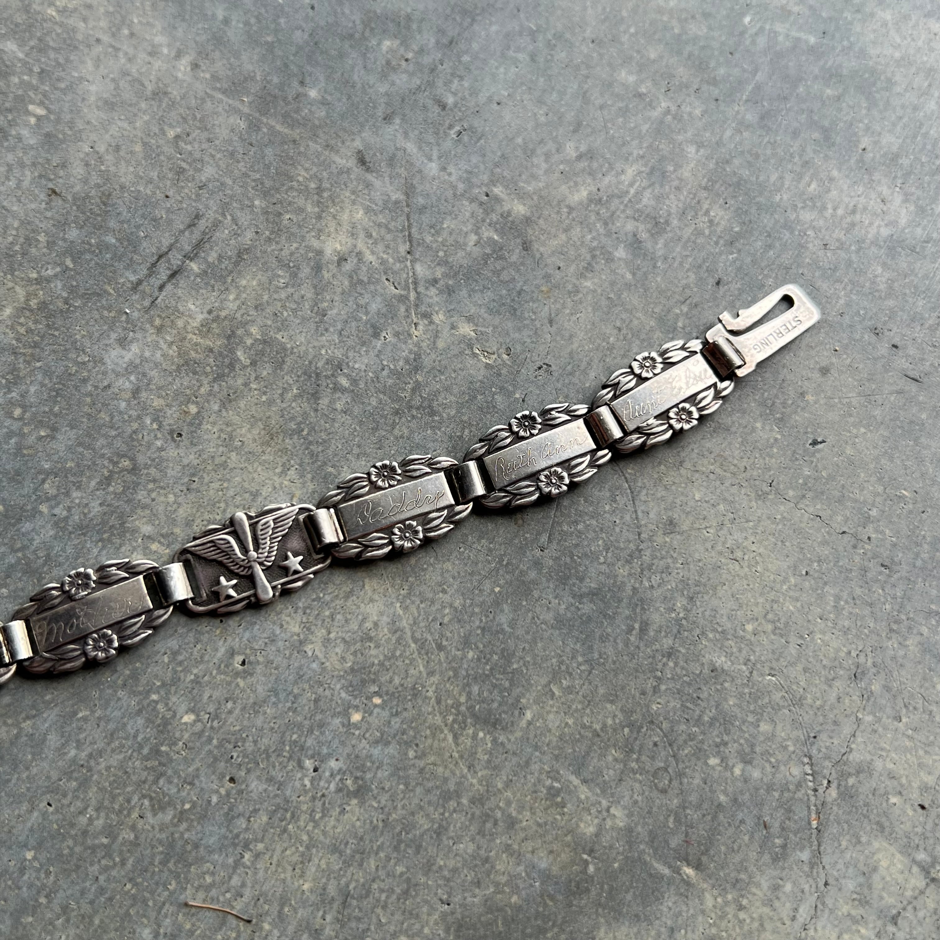 1940s WW2 USAAF SWEET HEART JEWELRY BRACELET | BUFF STOCK YARD