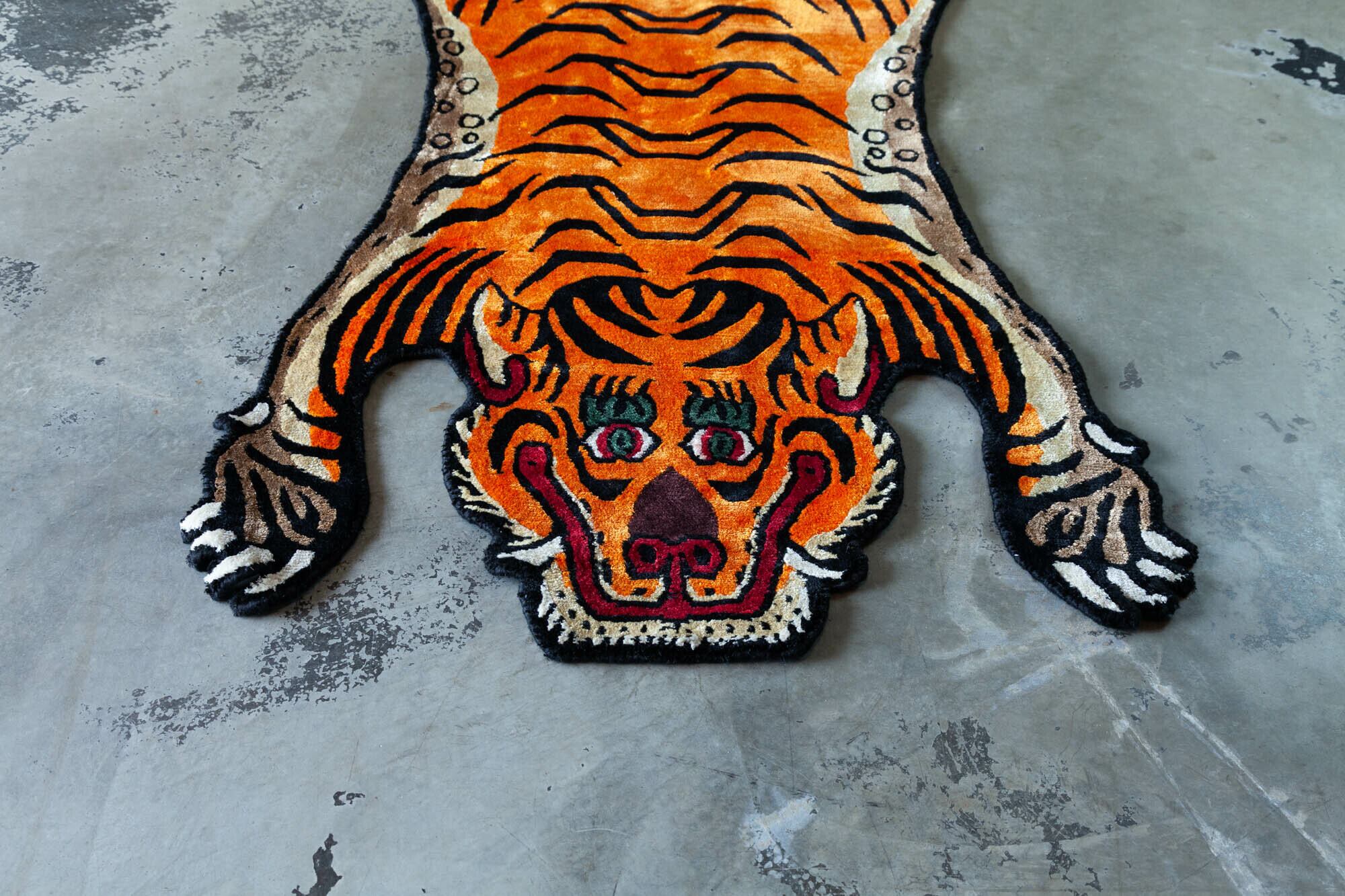 Tibetan Tiger Rug 《Mサイズ•シルク005》チベタンタイガーラグ