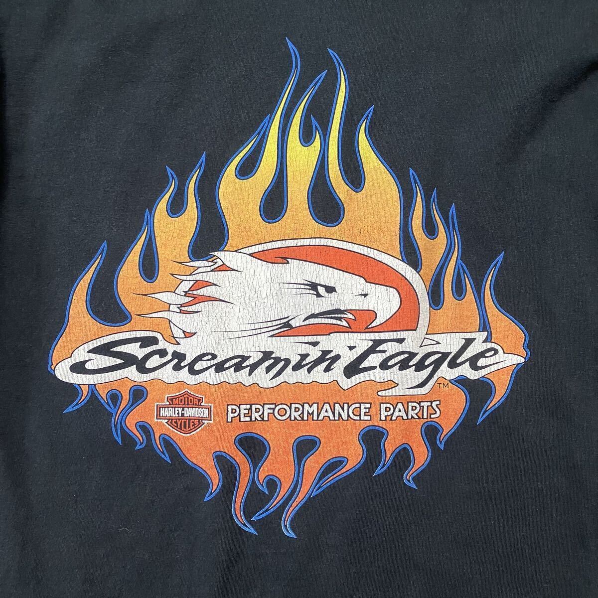 L】00s Harley-Davidson Screamin' Eagle ロングスリーブTシャツ