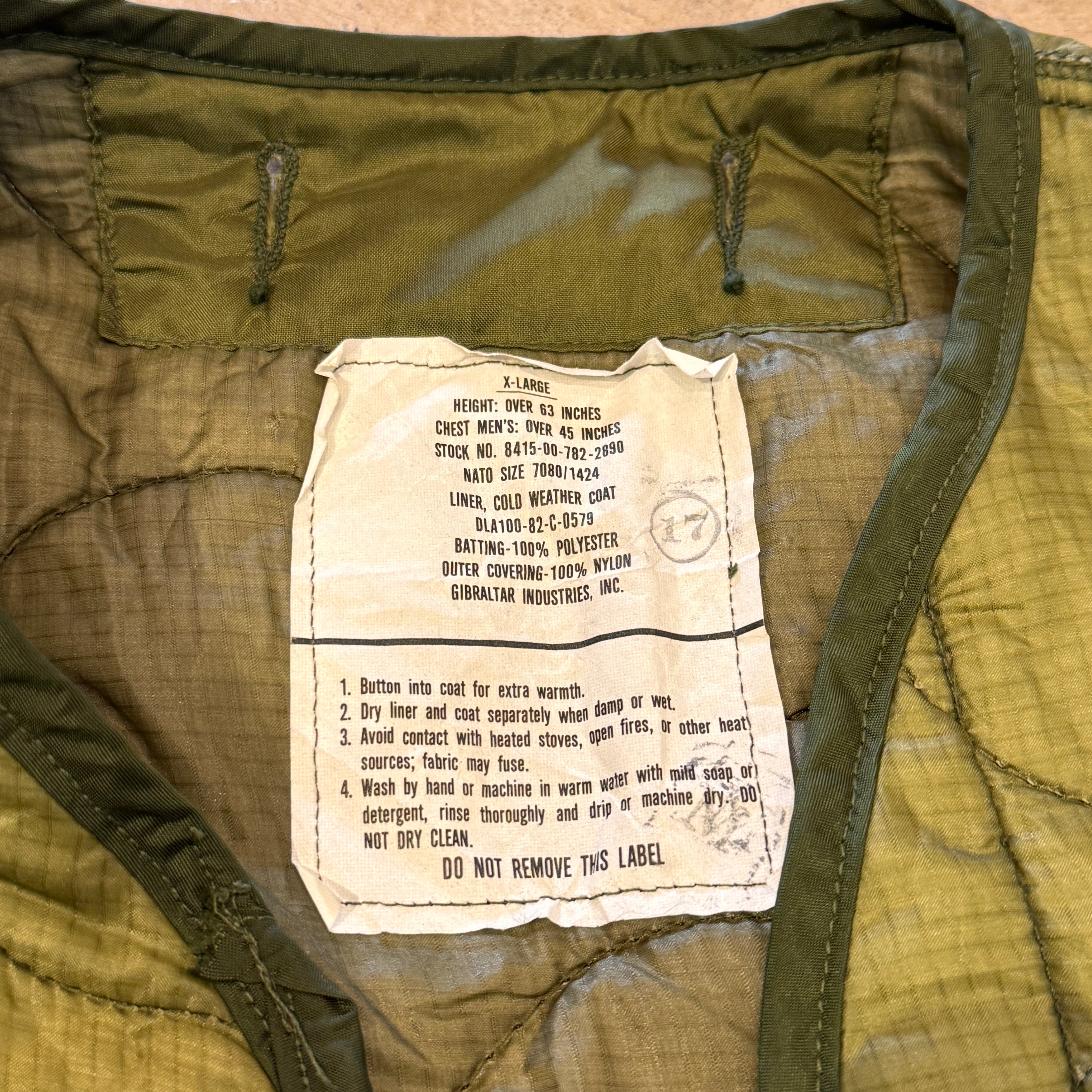special vintage 1980s US ARMY LINER コート 1980s US ARMY LINER JACKET | safarionline
