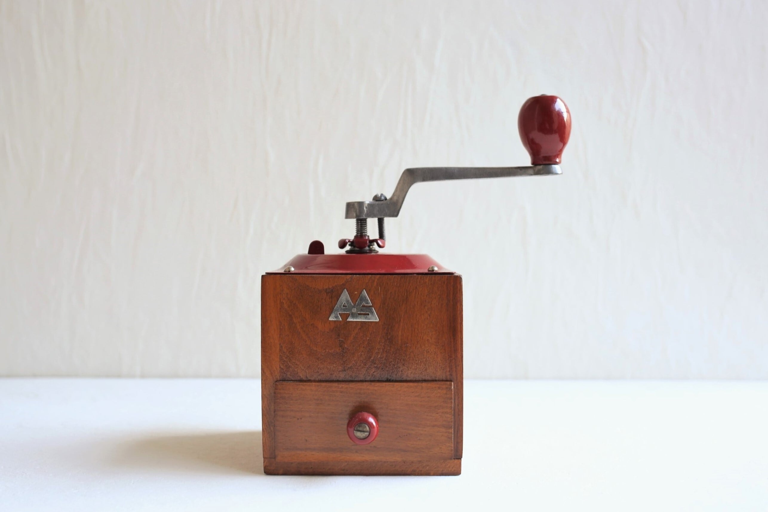 フランス アンティーク ヴィンテージ Birambeau社 AS RRR コーヒーミル (赤) N-03517