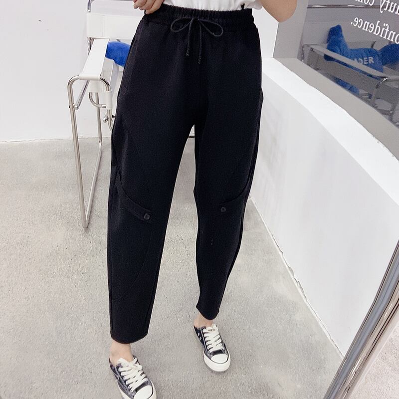 カジュアルパンツ ルーズブラックスプリングスリム 春物 ミックスインファッション53233149278