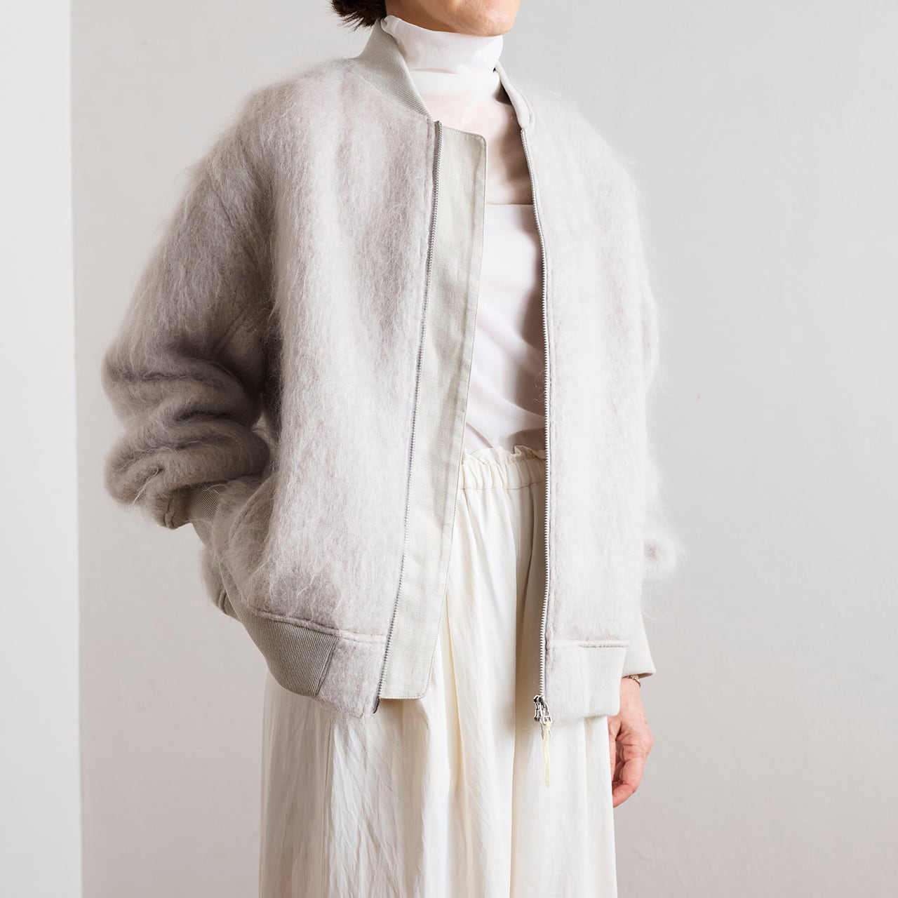 suzuki takayuki スズキタカユキ fuzzy blouson  frosty silver