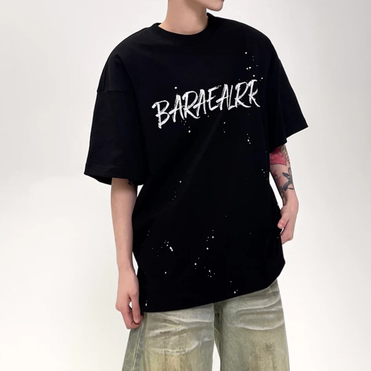グラフィティスプラッシュアートオーバーTシャツ 2col A00135