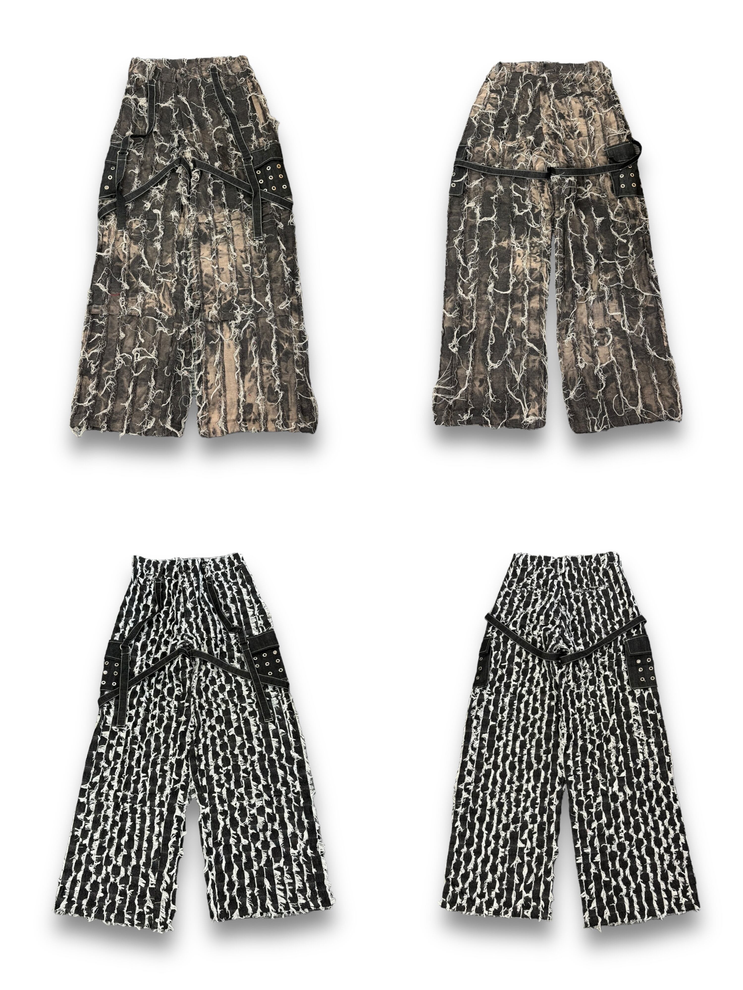 【PLANET STUDIO】damage bondage denim pants(2color)