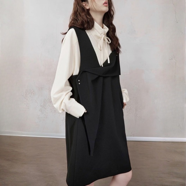 Asymmetrical drape one piece C1623