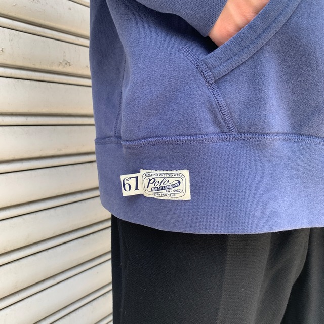 ラルフローレン POLOロゴスウェットパーカー ポニーマーク ネイビー XL