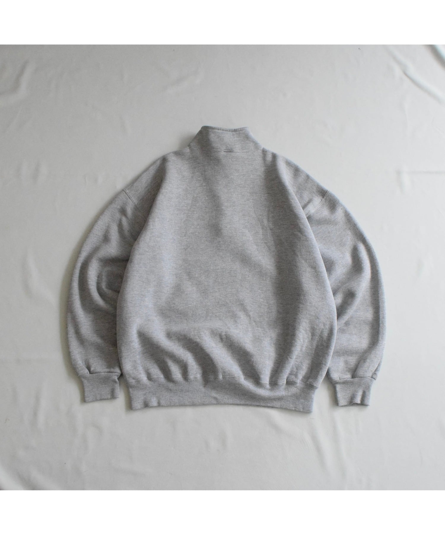 90's USA製 RUSSELL ATHLETIC ハーフジップスウェット メンズXL グレー