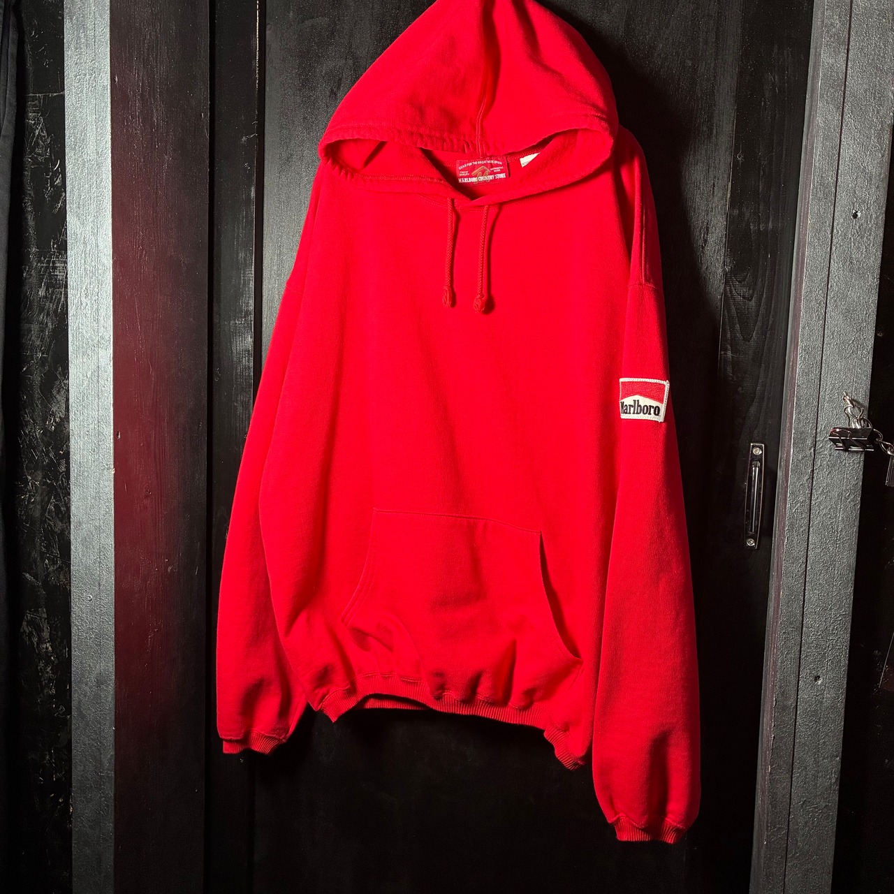 90s Marlboro プルオーバーフーディー ワッペン 赤 XL オーバーサイズ