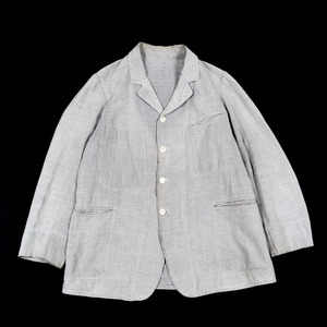 30's France vintage sack coat /pin check