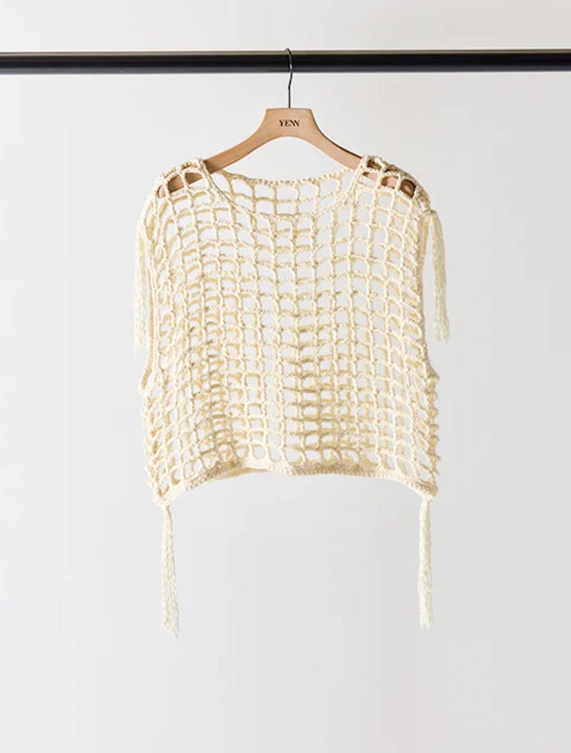 571.YENN / イエン CROCHET MESH TOPS(エクリュ、ミックス) Y262-91059