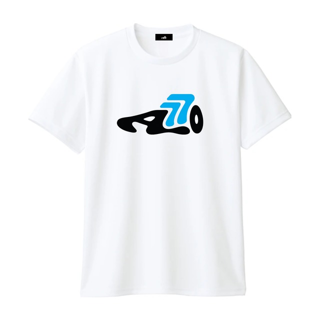 Logo dry T-shirt / white×blue
