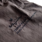 Slogan.コットンライクナイロンパンツ_ダークチョコレート