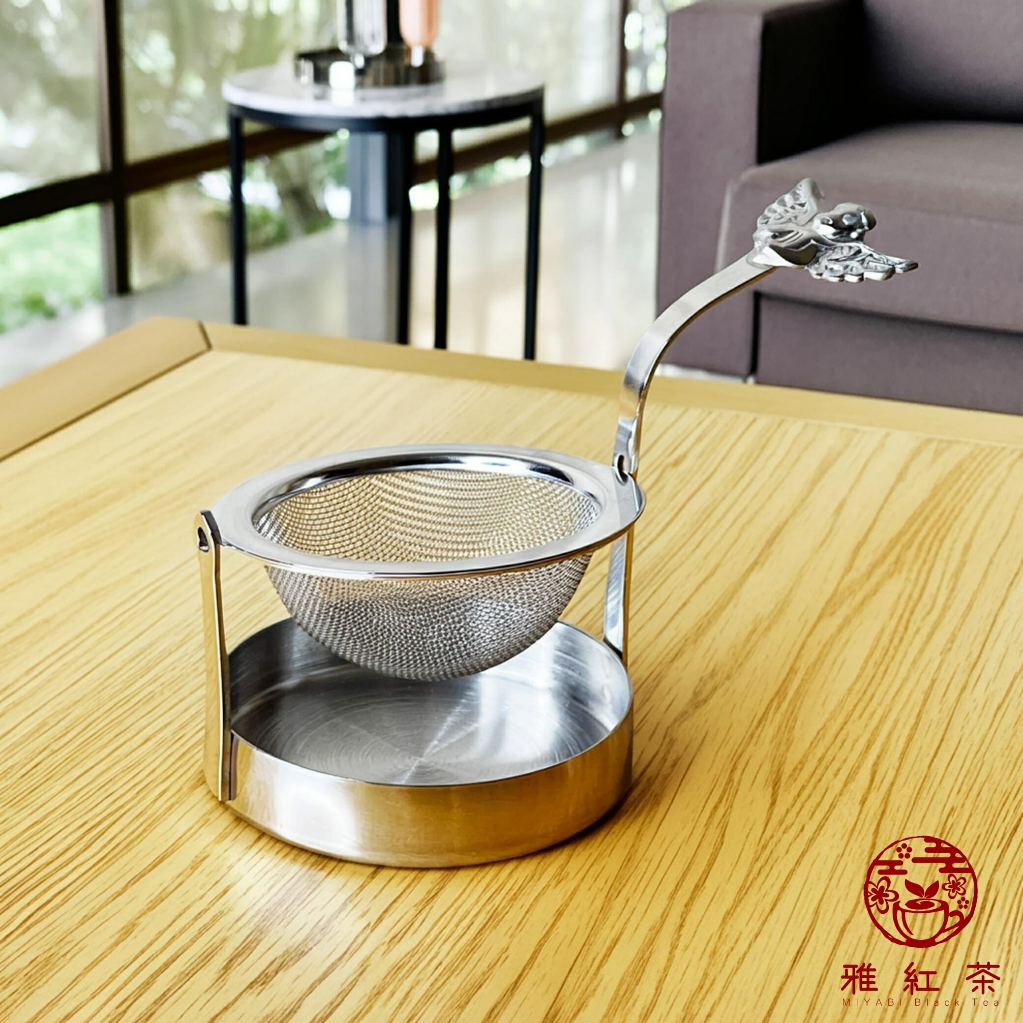 エンゼル回転式ティーストレーナー シルバー 日本製 クラシック