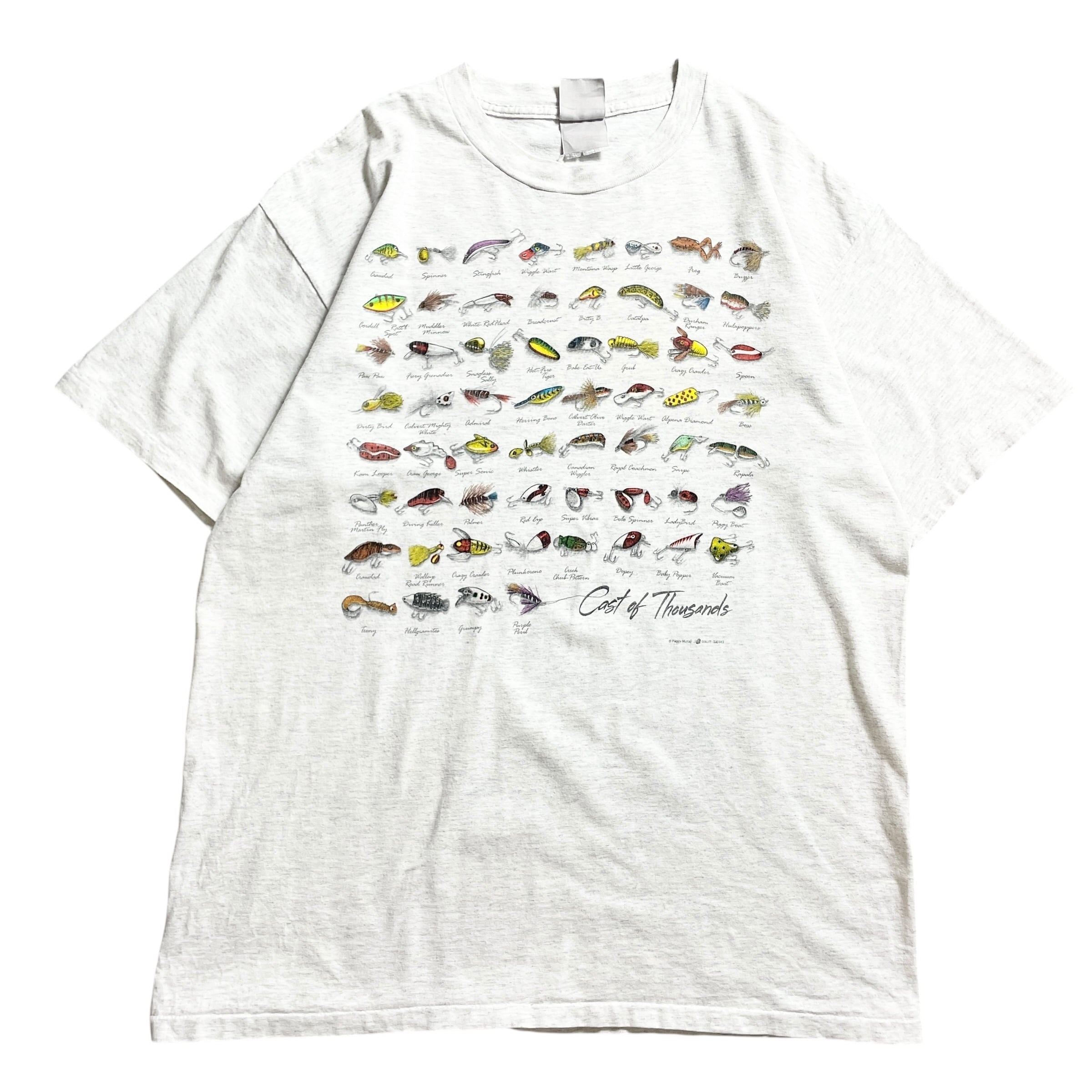 90s USA製 ルアー 釣り 魚 vintage T-shirt
