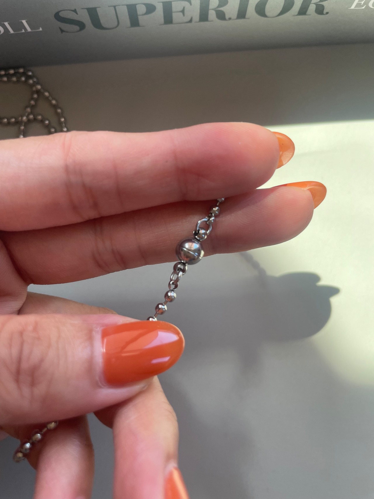magnet mini ball chain necklace