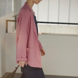 linen tailored jacket T0539
