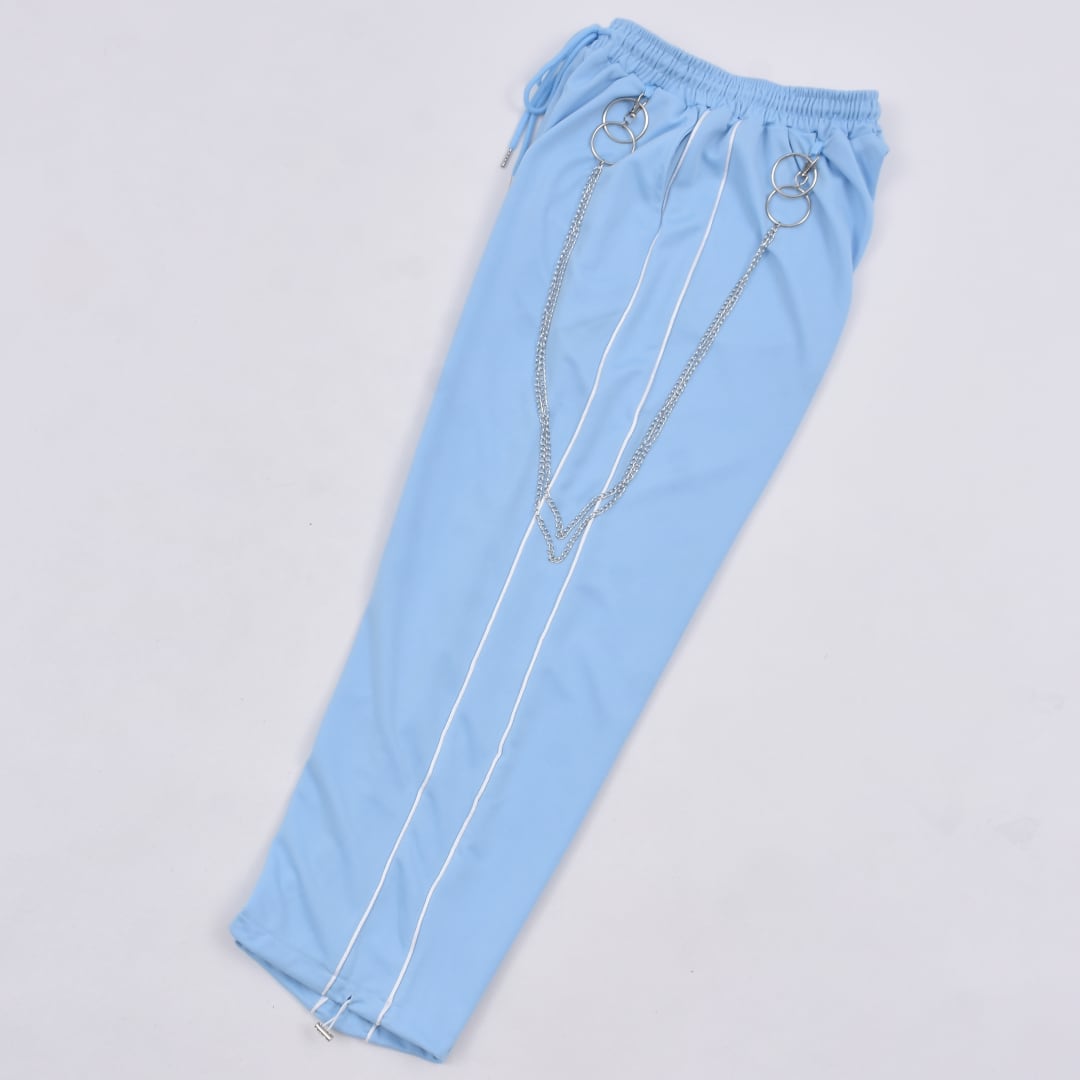 チェーン付き ラインジャージパンツ(LIGHT BLUE・LIGHT PINK・PURPLE