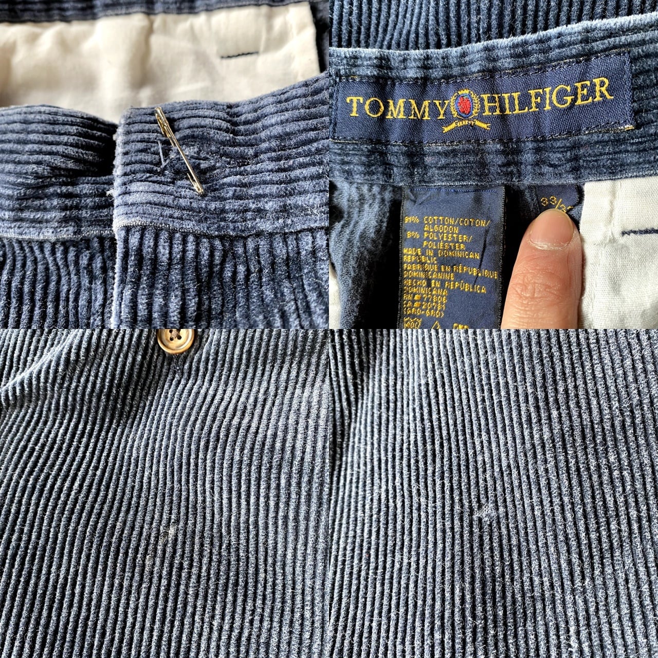 TOMMY HILFIGER トミーヒルフィガー 太畝 ワイド ツータック