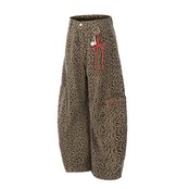 ストリート ヒョウ柄 カーゴパンツ P329