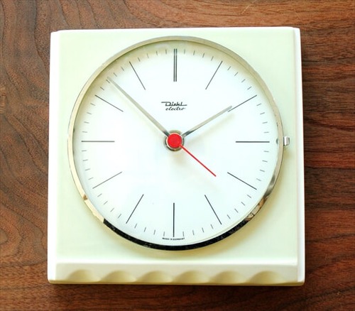 ドイツ製 Diehl 陶器フレーム 壁時計 ヴィンテージ 壁掛け時計 アンティーク ig0913