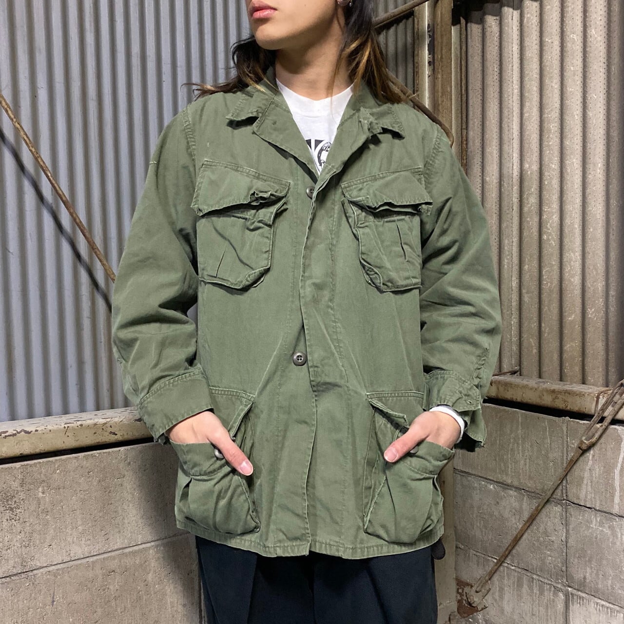 70s US ARMY 米軍 ジャングルファティーグ 4th リップ S-S | labiela.com