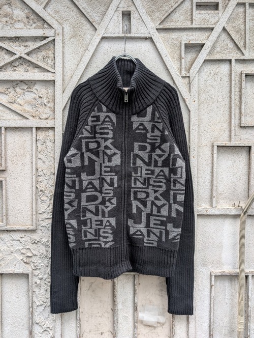 "DKNY JEANS" zip up rib knit