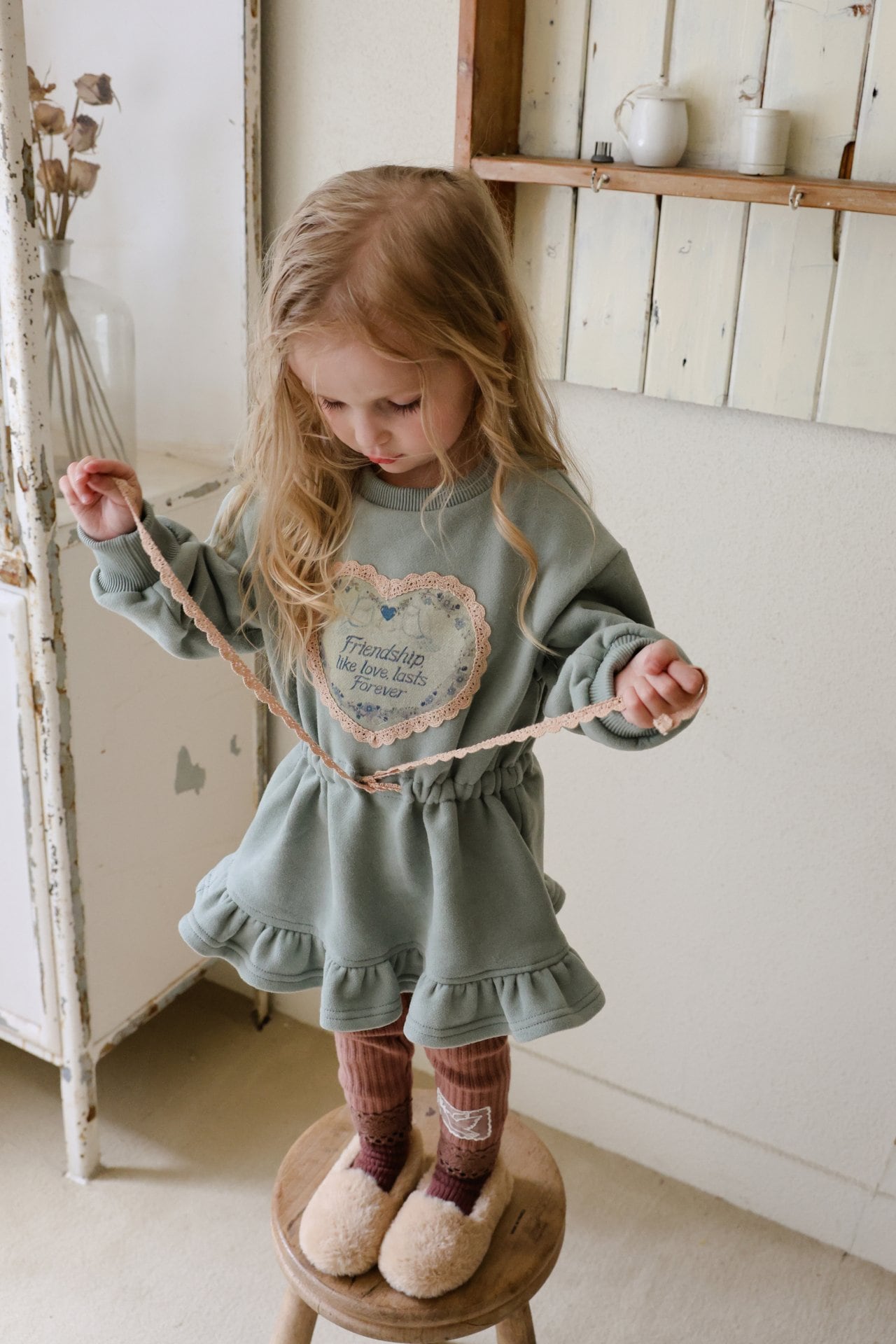 【取寄】flo｜flot mini dress｜フロットミニワンピース｜90-140｜1-7y｜25 winter