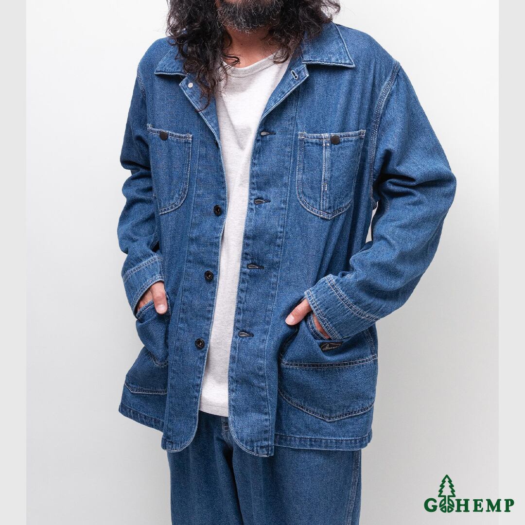 2023 FALL新作【GOHEMP / ゴーヘンプ】COVER ALL JACKET (USED WASH