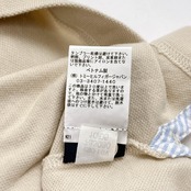 TOMMY HILFIGER トミーヒルフィガー フラッグ刺繍 鹿の子 半袖 ポロシャツ サイズ S /ベージュ/メンズ