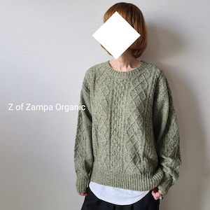 【Z of Zampa Organic】クルーネック地柄ワイドプルオーバー(39-0250)