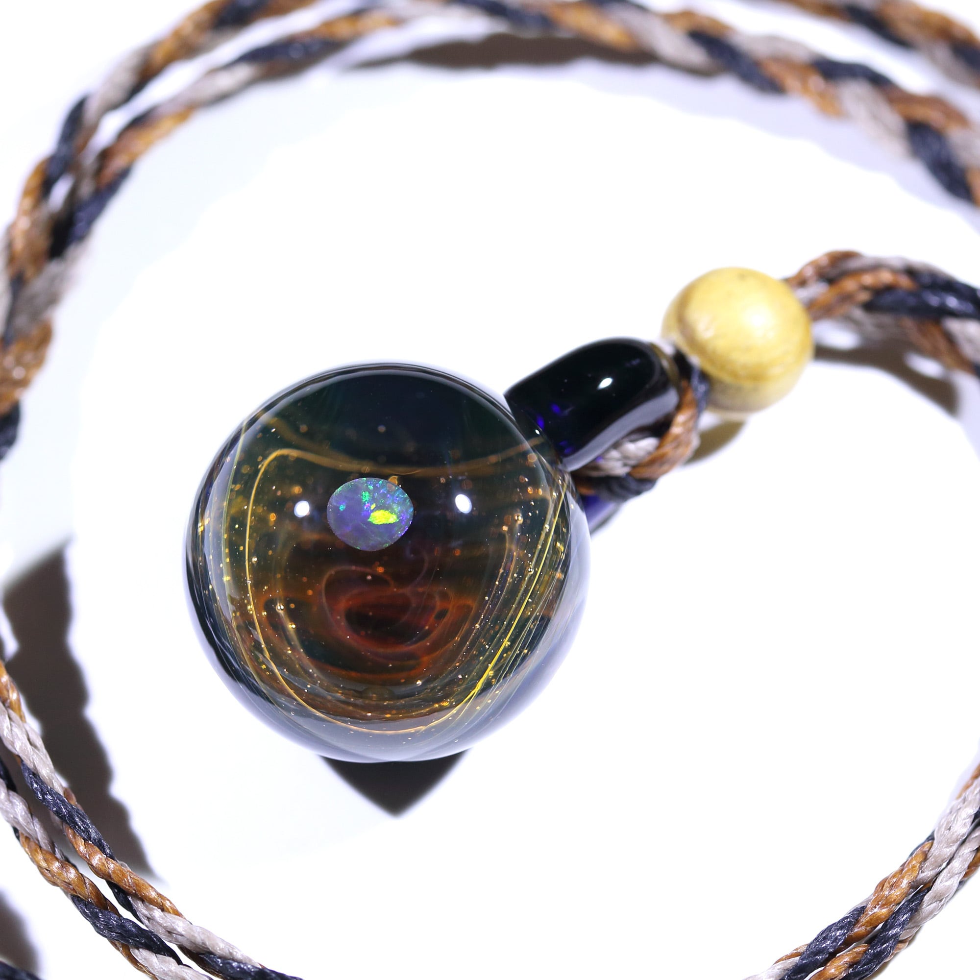 26mm Galaxy Glass Pendant 宇宙ガラスペンダント (螺旋状銀河） no