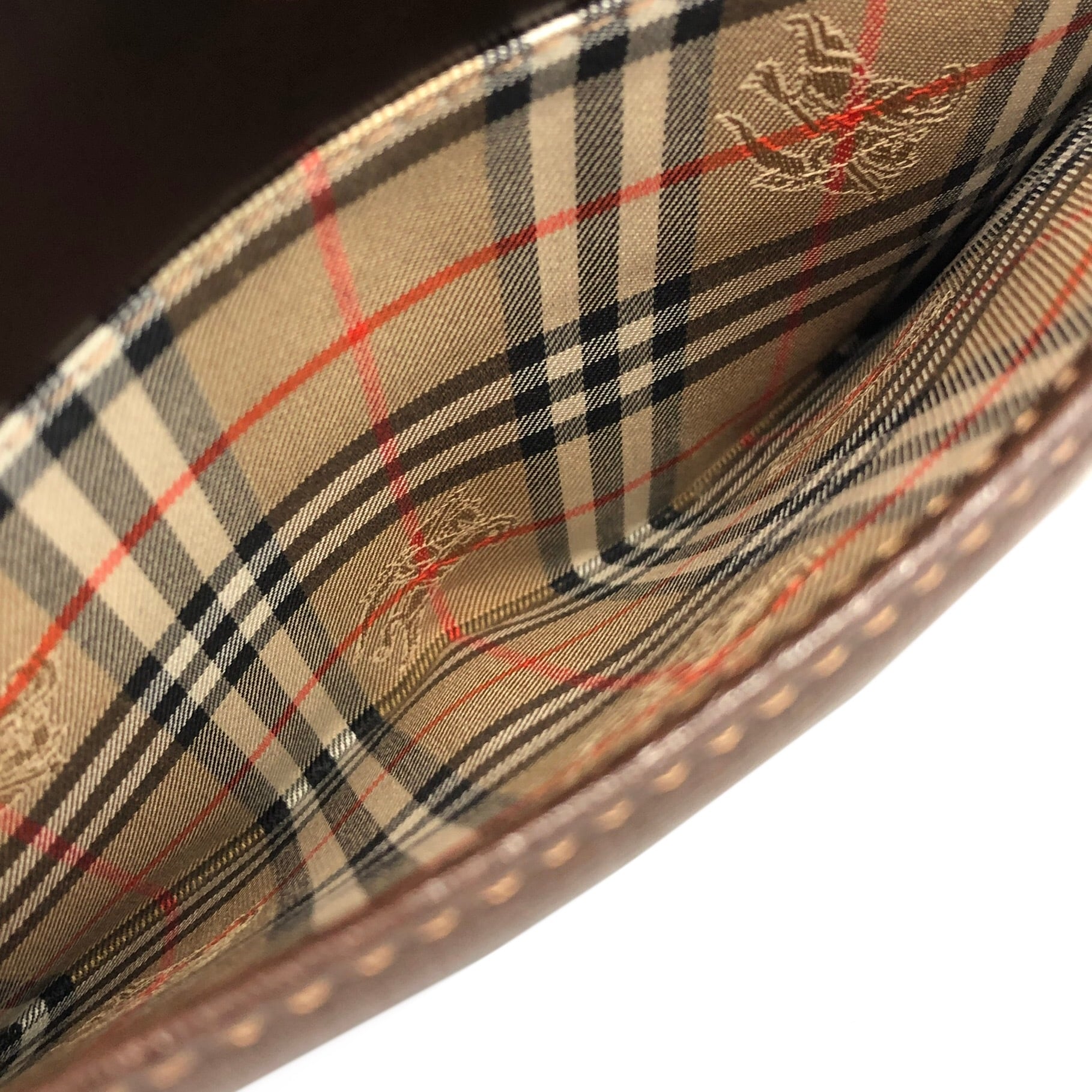 Burberry バーバリー ロゴ コンビレザー 2way トップハンドル