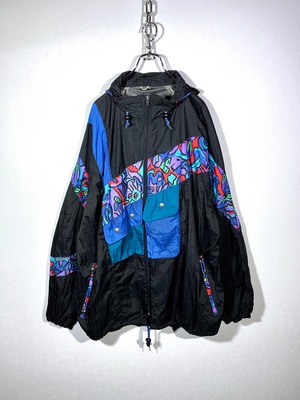 デザインポリアミドパーカー アート風 ラグラン