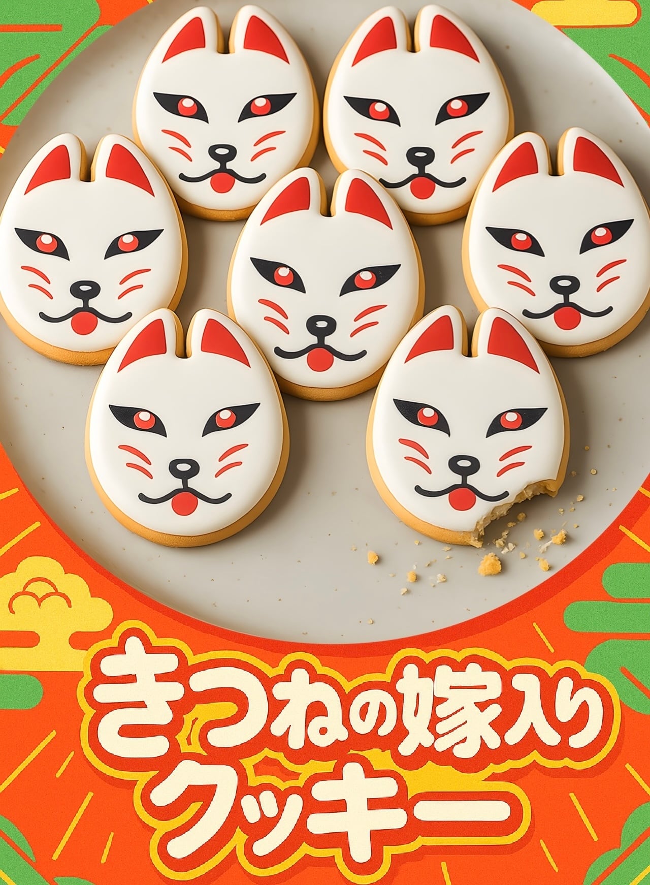 きつねの嫁入りクッキー10枚入り | 井手商店（祐徳せんべい）