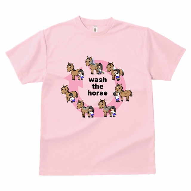 wash the horse Tシャツ ピンク | うまんまパーク wash the horse Tシャツ ピンク | うまんまパーク