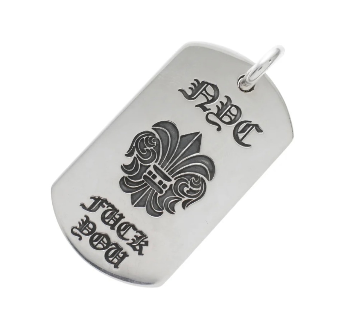 CHROME HEARTS クロムハーツ ラージ NYCフレア ドッグタグ ネックレス 