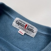 CAPTAIN SANTA キャプテンサンタ 刺繍 プリント スウェット トレーナー シャツ M /水色系/メンズ/ジョイマークデザイン/日本製