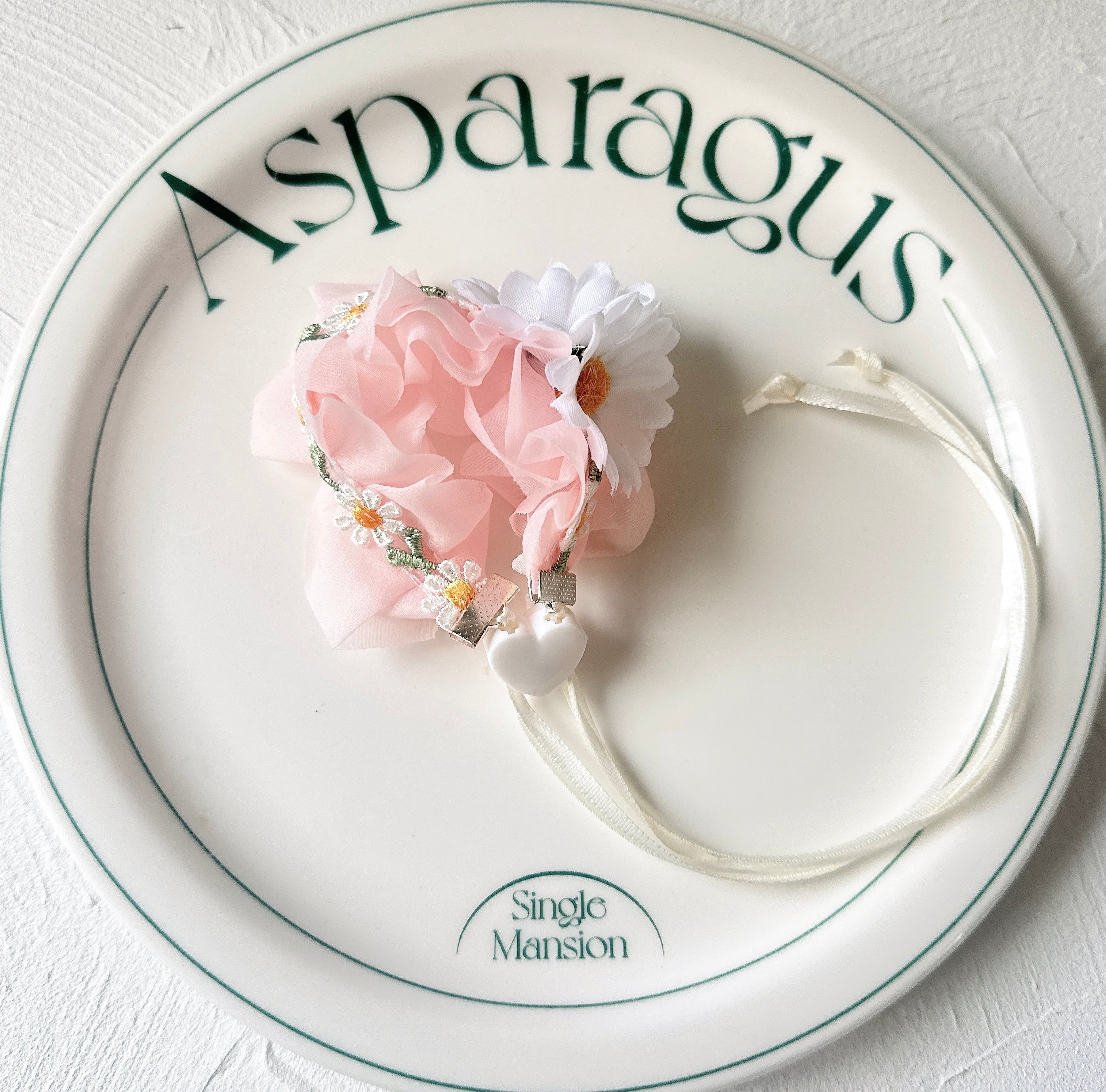 ピンクフリフリお花ヘッドドレス