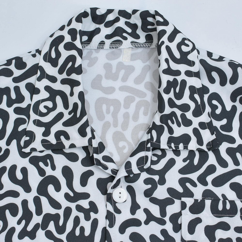 KOREAN ARMY 韓国軍 アメーバ バクテリアカモ 迷彩柄 開襟シャツ