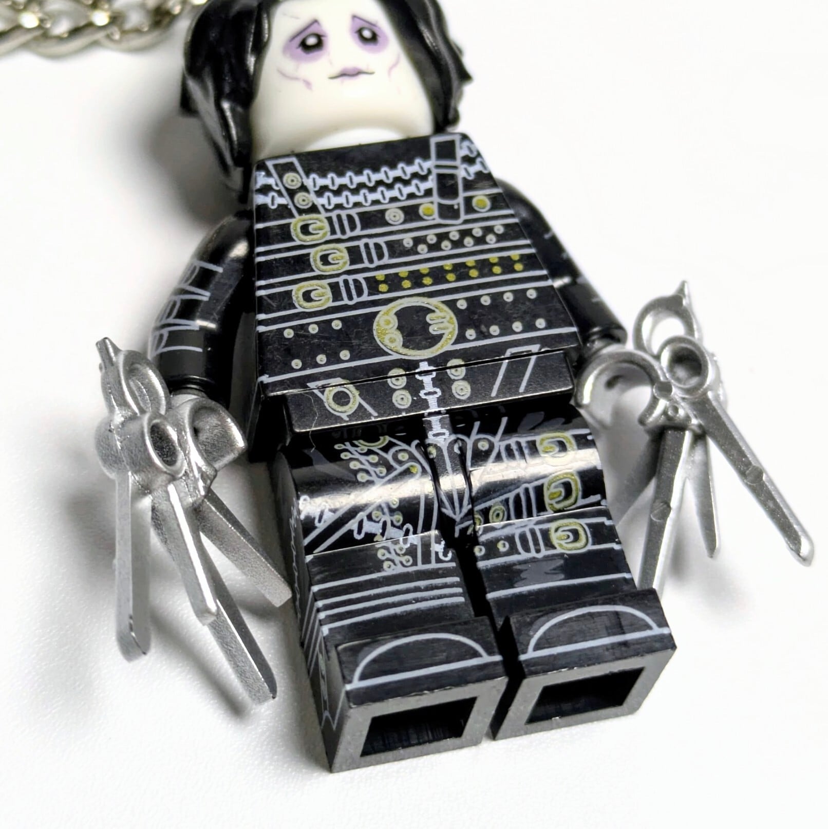 ★ブロックフィギュアキーホルダー★【 Edward Scissorhands / シザーハンズ 】 Edward Scissorhands ( シザーハンズ )  BLACK SUITS ver.  〚アメリカン雑貨 アメトイ〛