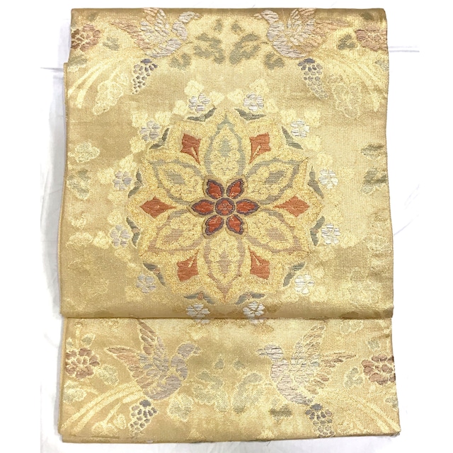 袋帯・正倉院・花鳥・金地・No.200701-1992・梱包サイズ60