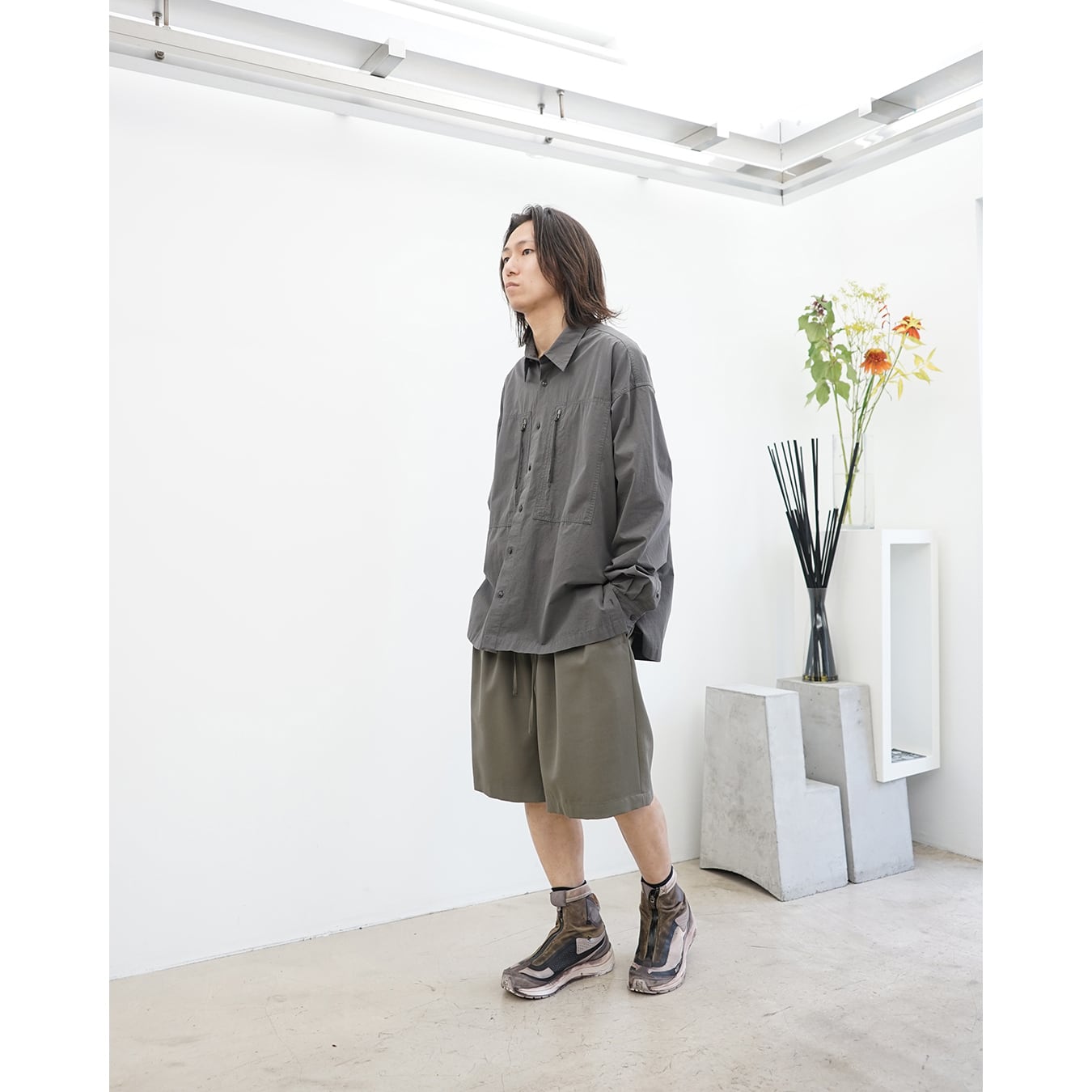 The Viridi-anne] (ザヴィリディアン) VI-3913-02 WASHED ZIP POCKET