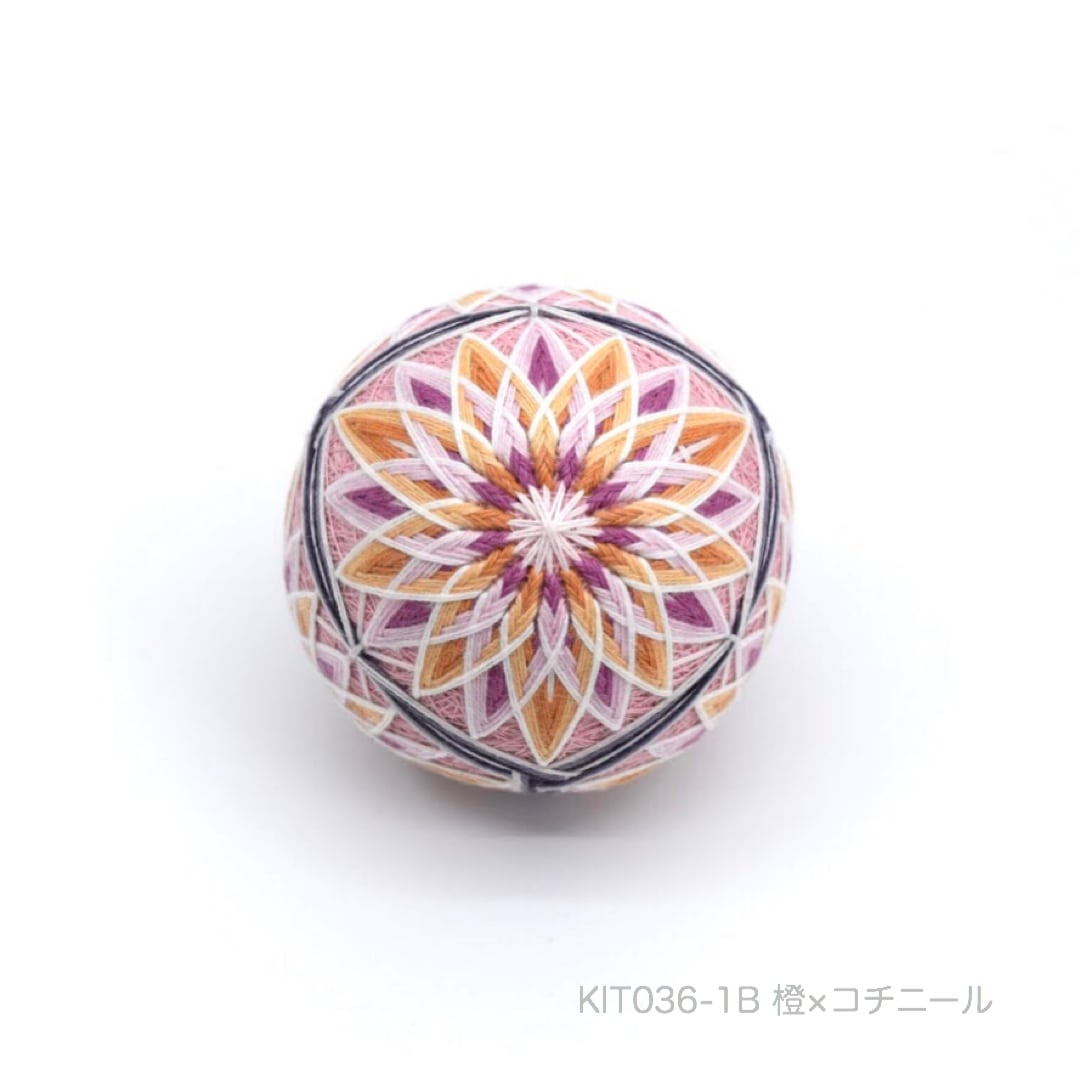 手まりキット「三角ぼたん菊」（テキストあり）_KIT036-1 | 讃岐かがり