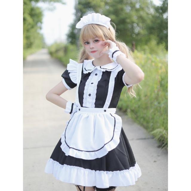 天使と悪魔 古怪舎 サブカル系ファッション メイドワンピ 4点セット 