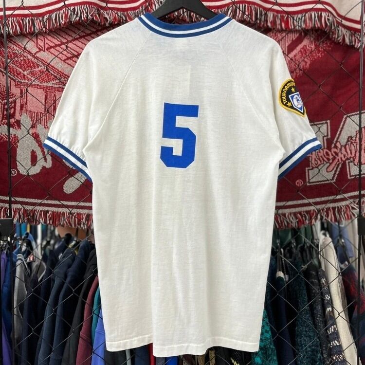 90s USA製 デザインTシャツ リンガー ベースボール チーム系 ワッペン ...