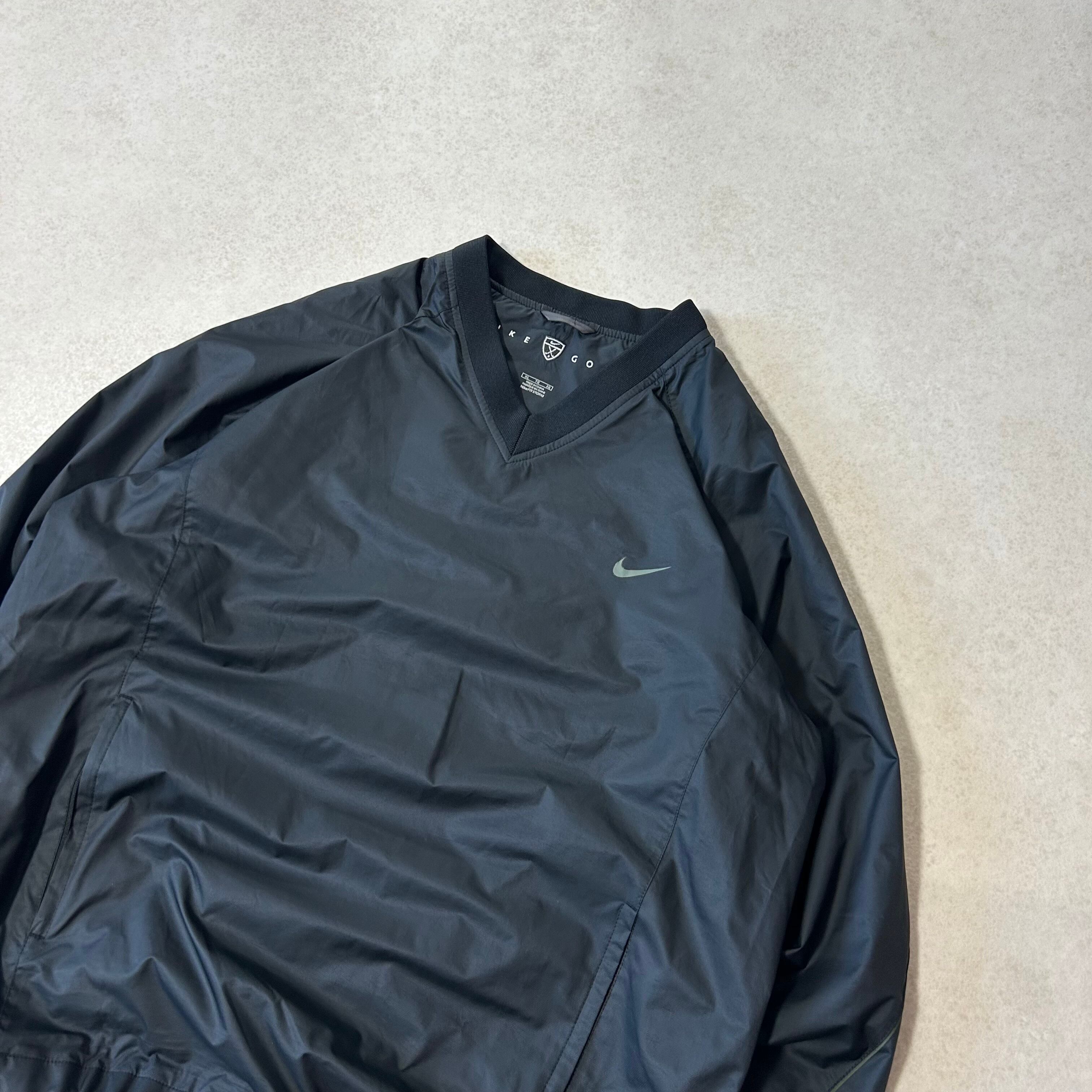 00s  nylon setup archiveドローコード Y2K 着画あり】00s NIKE GOLF ナイロンプルオーバー ドローコード archive