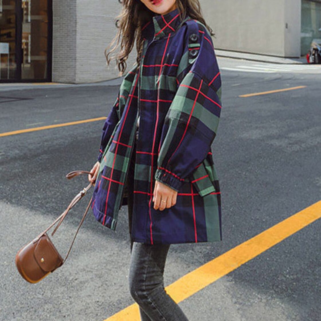 アウター 上着 コート トレンチコート ミドル丈 チュニック丈 Aライン  